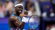 Frances Tiafoe pumps his fist at the 2023 US Open